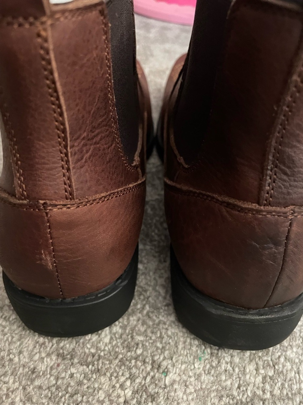 Arcbrothers Brown Leather Square Toe Chelsea Boots Mens - Picture 12 of 17